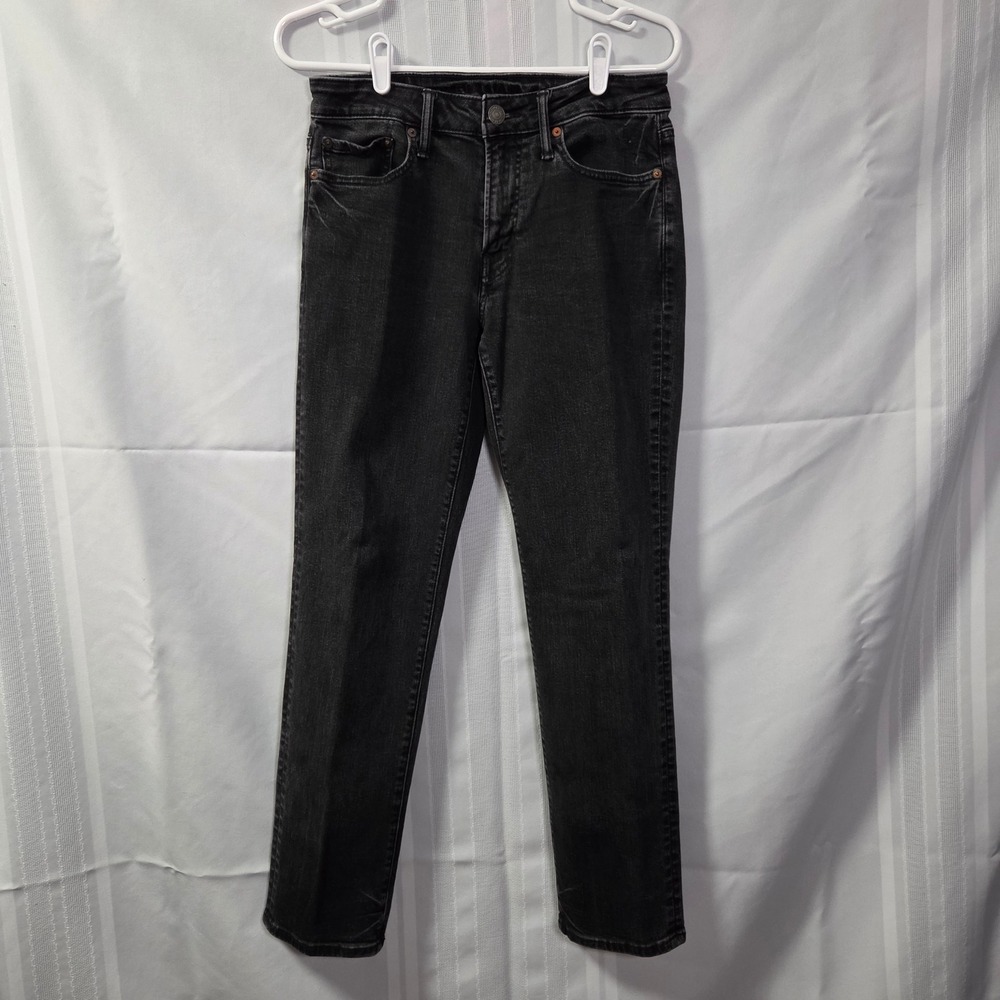 American Eagle Jeans Mens 29x30 Black Slim Straight Faded Denim Pants